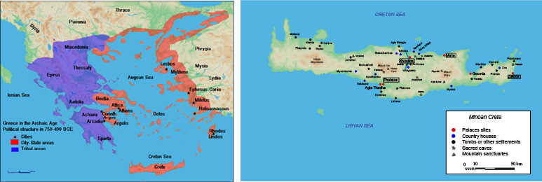 map of Minoan